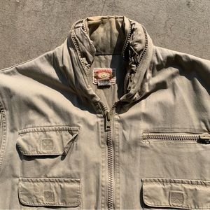 Vintage 1980s Banana Republic Tan Fishing Utility Vest Size Adult XL